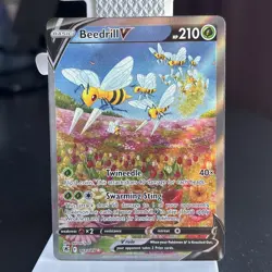 Pokemon TCG Beedrill v Astral Radiance Holo Ultra Rare Card 161/189 NM Condition - Image 1