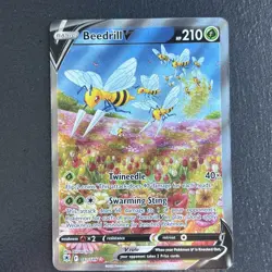 Pokemon TCG Beedrill v Astral Radiance Holo Ultra Rare Card 161/189 NM Condition - Image 3