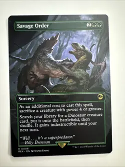 Savage Order (Borderless) Universes Beyond: Jurassic Pikachu World Collection... - Image 1