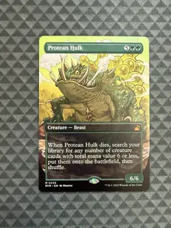 MTG Protean Hulk #0435 Anime Borderless Mythic Ravnica Remastered (RVR) - Image 1