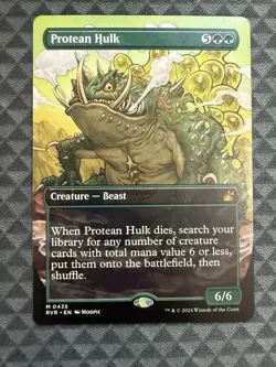 MTG Protean Hulk #0435 Anime Borderless Mythic Ravnica Remastered (RVR) - Image 2