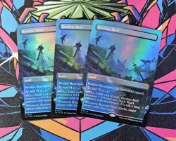 3x Restless Reef x3 NM Borderless Foil MTG The Lost Caverns of Ixalan Unplayed - Image 1