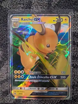 Carte pokemon-Raichu GX 20/68-Neuve-FR-Soleil et Lune- Destinees Occultes - Image 1