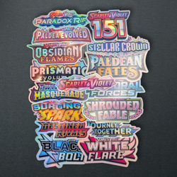 Pokemon Binder Stickers - All Scarlet & Violet - Inc Set Symbol - You Choose - Image 2