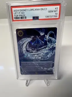 2024 DISNEY LORCANA EN C1-LORCANA CHALLENGE PROMO TOP PRIZE #2 LET IT GO PSA 10 - Image 2