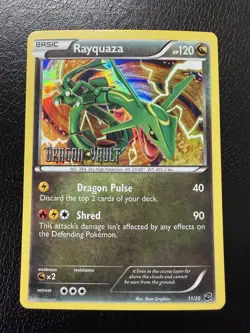 Rayquaza Holo Stamped (11/20) Dragon Vault Pokemon Card LP - Image 1