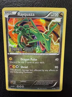 Rayquaza Holo Stamped (11/20) Dragon Vault Pokemon Card LP - Image 2