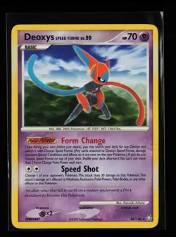 Deoxys Speed Forme 26/146 Rare Legends Awakened Heavily Played Pokemon Card - Image 1