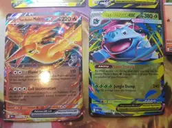 Pokemon 5 Card Lot: Mega Venusaur 013 & 003, ASC Charmander 020, Moltres, Shark - Image 3