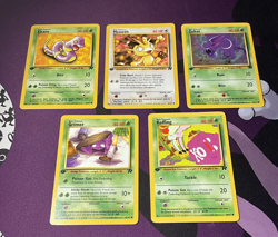 1st edition Pokemon TCG Vintage Lot Of 5 Cards team rocket NM-LP - Image 1