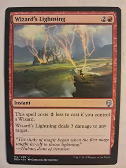 Wizard's Lightning Dominaria DOM #152 Magic MTG NM BULK DISCOUNT - Image 1