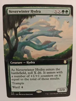Neverwinter Hydra (Extended Art) #310 (NM) Forgotten Realms AFC Magic MTG - Image 1