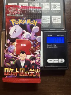 Heavy 8.71g Pokemon Sealed Glory Of Team Rocket Japanese Booster Pack - Image 1