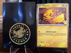 Pikachu SWIRL PROMO 30TH ANNIVERSARY 2026 POKEMON DAY STAMP Coin Cosmos 051/162 - Image 1