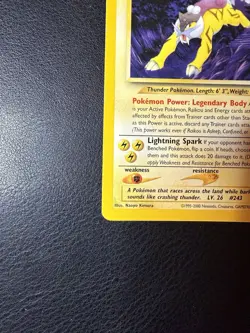 2001 Pokemon - Raikou #22/64 - Neo Revelation Unlimited - Rare - LP - Image 5
