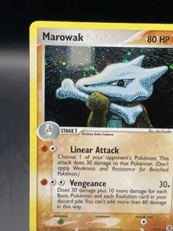 Pokemon Marowak 7/112 FireRed & LeafGreen Holo TCG w/ Swirl - Image 2