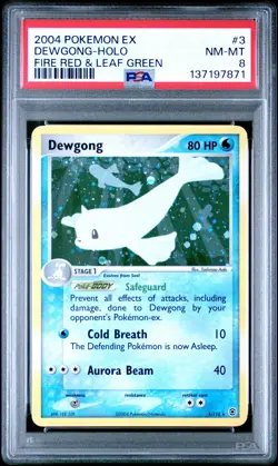 2004 POKEMON EX FIRE RED & LEAF GREEN #3 DEWGONG-HOLO PSA 8 - Image 1