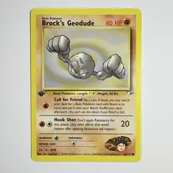 2000 Pokemon Gym Heroes 1st Edition Brock's Geodude #66/132 - Pack Fresh! - Image 3