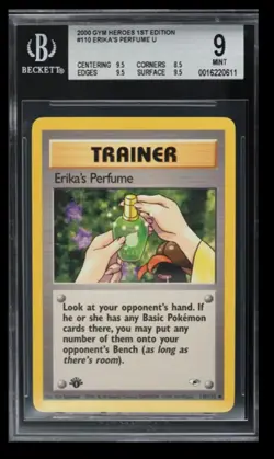 2000 Pokemon Gym Heroes 1st Edition Erika's Perfume BGS 9 English #110 Uncommon - Image 1