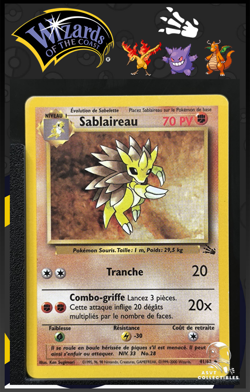 Carte Pokemon Sablaireau 41/62 Edition 2 ED2 Unlimited Fossile Wizards FR - Image 1