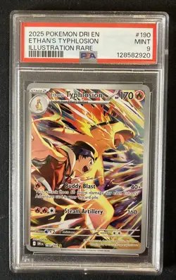 Pokemon 2025 SV Destined Rivals Ethan's Typhlosion Dri En #190/182 PSA 9 - Image 1