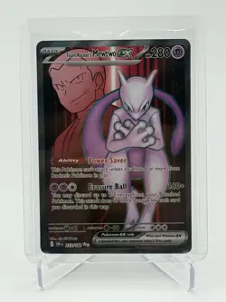 Team Rocket's Mewtwo ex 213/182 - Destined Rivals - Ultra Rare Pokemon TCG - Image 1