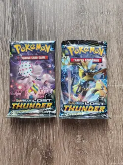 Pokemon TCG Sun & Moon Lost Thunder Booster Pack Factory Sealed - Image 1