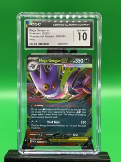 Mega Gengar ex 056/094 Me02 Phantasmal Flames Double Rare Holo CGC 10 Pokemon - Image 1