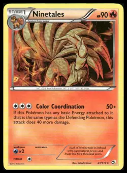 Pokemon Legendary Treasures #21/113 Ninetales Rare Near Mint or Better - Image 1