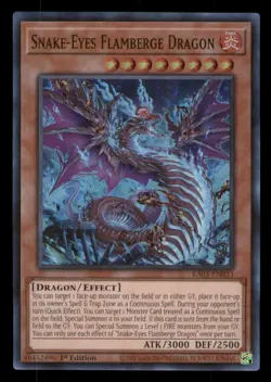 Snake-Eyes Flamberge Dragon Quarter Bonanza #RA03-EN033 SR LP - Image 1