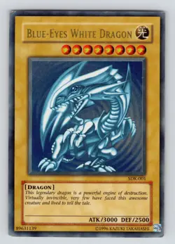 YuGiOh Blue Eyes White Dragon SDK-001 Ultra Rare PL* - Image 1