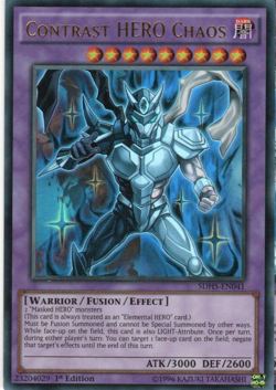 yugioh 1x Contrast HERO Chaos SDHS-EN041 ULTRA RARE 1AUFLAGE ENGLISCH - Image 1