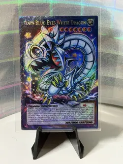 Yu-Gi-Oh! TCG Toon Blue Eyes White Dragon Custom Full Art Secret Rare - Image 1