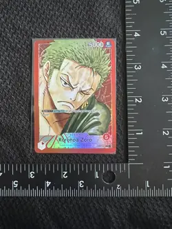 Zoro One Piece Card Proxy Leader Alt Art Full Art Foil English - Image 1