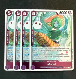 One Piece - Monet Foil OP14-074 Playset (x4) - The Azure Sea's Seven - Image 1