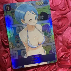 BULMA DRAGON BALL Manga LOVER ACG Waifu Anime Goddess Holo Card - Image 1
