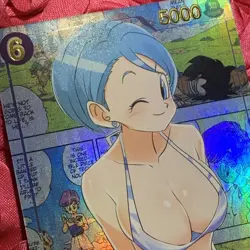 BULMA DRAGON BALL Manga LOVER ACG Waifu Anime Goddess Holo Card - Image 5