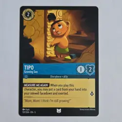 Disney Lorcana Tipo - Growing Son Shimmering Skies Sapphire Uncommon 157/204 - Image 1