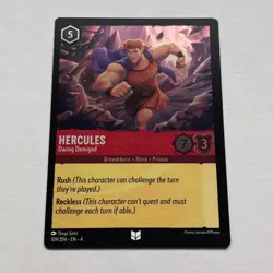 Hercules 109/204 Disney Lorcana Ursula's Return Uncommon Cold Foil Card NM - Image 1