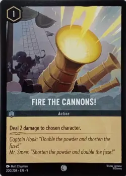 200/204 FIRE THE CANNONS! EN9 COMMON DISNEY LORCANA CARD - Image 1