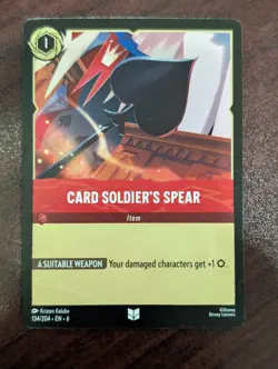 Disney Lorcana - Card Soldier's Spear 134/204 Azurite Sea Non Foil - NM/M - Image 1