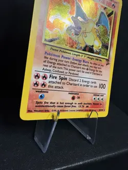 Pokemon TCG Charizard Base Set 2 Holo Unlimited Rare Card 4/130 With Swirl - Image 4