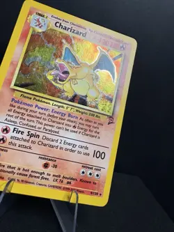Pokemon TCG Charizard Base Set 2 Holo Unlimited Rare Card 4/130 With Swirl - Image 5