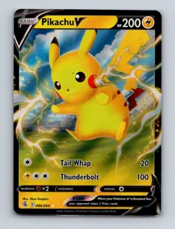 Pikachu V 086 2023 Pokemon Fusion Strike Ultra Rare Card NM+ - Image 1