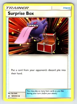 Surprise Box 187/214 2019 S&M Unbroken Bonds Pokemon Card TCG Trainer - Nm - Image 1