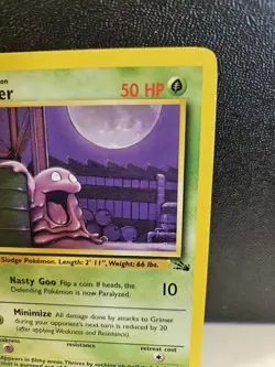 Grimer 48/62 Fossil Unlimited Pokemon TCG Card Vintage WOTC Common - Image 2