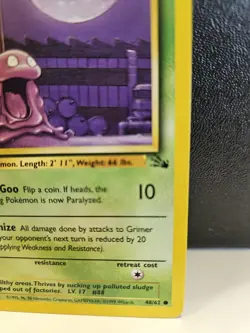 Grimer 48/62 Fossil Unlimited Pokemon TCG Card Vintage WOTC Common - Image 3