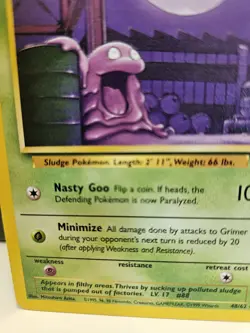 Grimer 48/62 Fossil Unlimited Pokemon TCG Card Vintage WOTC Common - Image 4