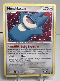 HP+ Munchlax 69/111 Regular/Non-Holo Rising Rivals AUTHENTIC Pokemon Card - Image 1