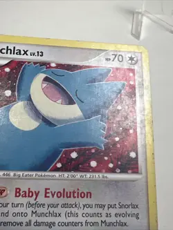 HP+ Munchlax 69/111 Regular/Non-Holo Rising Rivals AUTHENTIC Pokemon Card - Image 3